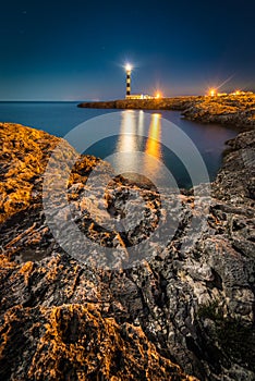 Artrutx Lighthouse in Minorca, Spain