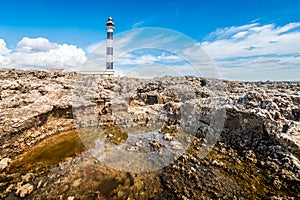 Artrutx Lighthouse in Minorca, Spain