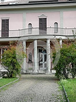 Arts and architecure a palladian villa in an Italian village italy