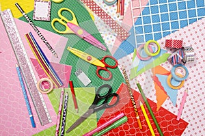 Arts and craft supplies. photo