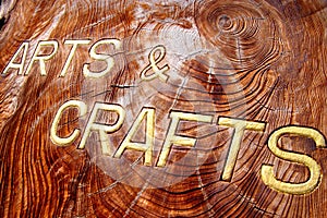 Arts and crafts inscription