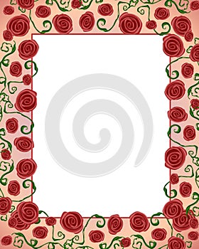 Artsy Folksy Rose Border Frame photo