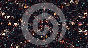 Explosive visualization of digital data chaos