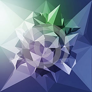 Artwork with a cluster of sharp angular shapes forming a complex