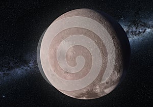 Artwork of Makemake dwarf planet in the Kuiper belt