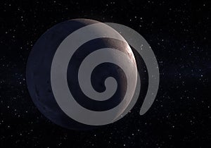 Artwork of Makemake dwarf planet in the Kuiper belt