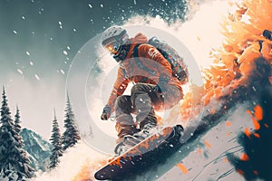 Skating in the Snow Mountain