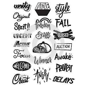 Artwork Typographic Illustration Style Concept