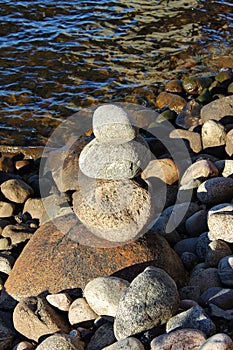 Artwork at the waters edge