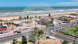 Aruana Beach at Aracaju Sergipe Brazil. Tourism at Brazil Northeast.