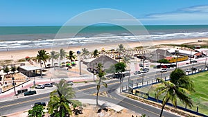 Aruana Beach at Aracaju Sergipe Brazil. Tourism at Brazil Northeast.