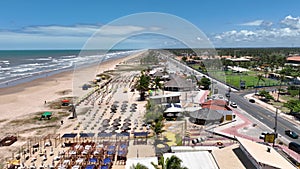 Aruana Beach at Aracaju Sergipe Brazil. Tourism at Brazil Northeast.