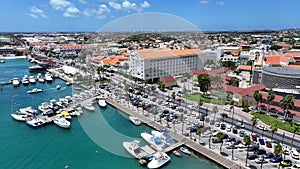 Aruba Skyline At Oranjestad In Caribbean Netherlands Aruba.