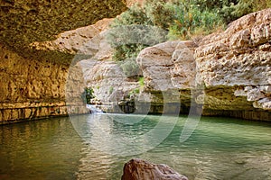 Arugot stream in Ein Gedi, Israel