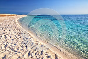 Is Arutas beach, Sardinia, Italy, Europe. photo