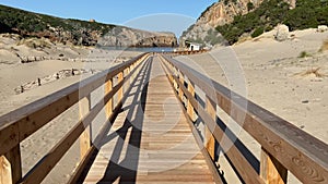 Is Arutas beach, in west Sardinia, one of the most beautiful beaches in the world and famous for its particular crystalline sand