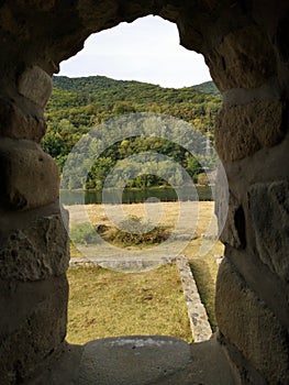 Arutela roman castra - view from the window to the Olt river