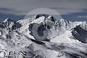 Arves needles mountain range, in french Alps