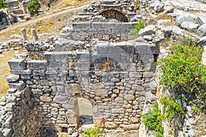 Arykanda is an ancient city built on mountain terraces at an altitude of 1000 meter. Turkey Antalya-Turkey