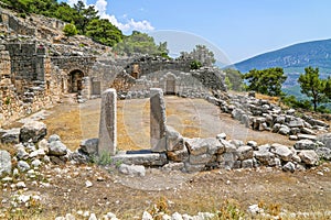 Arykanda is an ancient city built on mountain terraces at an altitude of 1000 meter. Turkey Antalya-Turkey