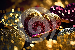 As a background, hearts. notion of Valentines Day