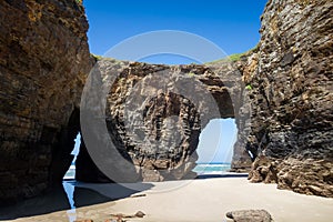 As Catedrais beach - Beach of the Cathedrals - Galicia, Spain photo