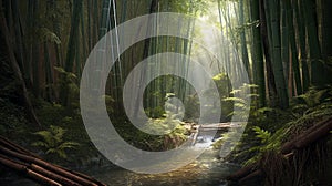 As I wandered deeper into the bamboo forest. AI Generative