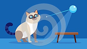 As the laser dot bounces off the furniture a curious Ragdoll follows it with their big blue eyes providing endless