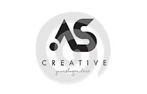 AS Letter Logo Design with Creative Modern Trendy Typography.