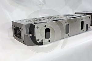 As machined head cylinder from iron casting