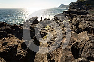 Exploring the beautiful shorelines of Faroe Islands