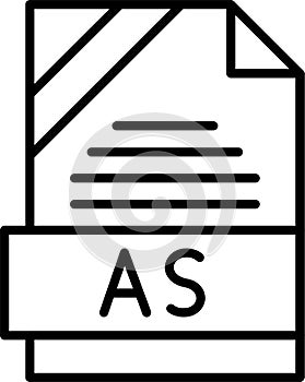 AS Outline Vector Icon