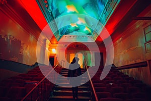 As night deepens the Aurora weaves through the hall