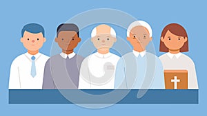 As part of a special sacrament meeting returned missionaries of various ages and backgrounds speak on a panel sharing photo