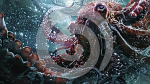 As a powerful storm rages on the surface of the ocean deepsea creatures such as anglerfish and giant squid are seeking