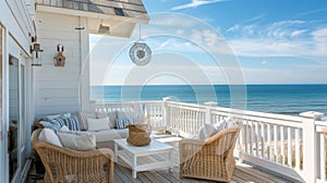 As you step onto the balcony of the nautical retreat you are greeted with stunning ocean views. The outdoor space is