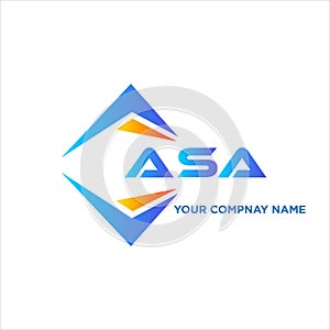 ASA abstract technology logo design on white background. ASA creative initials