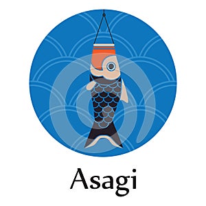 asagi. Vector illustration decorative design