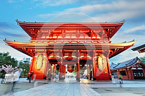 Asakusa temple with pagoda, Tokyo, Japan