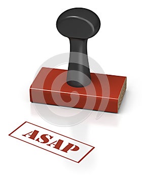 ASAP red rubber stamp