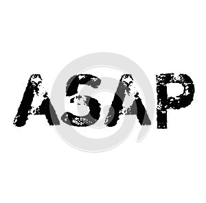 Asap stamp on white
