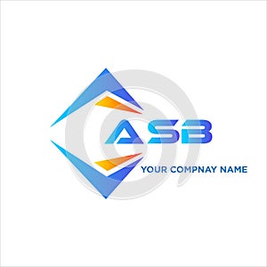 ASB abstract technology logo design on white background. ASB creative initials