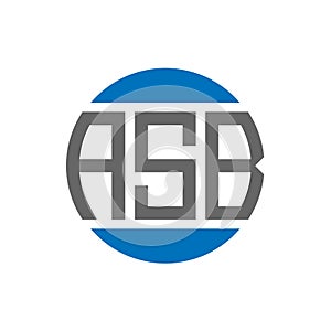 ASB letter logo design on white background. ASB creative initials circle logo concept