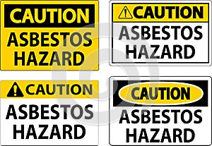 Asbestos Caution Signs Asbestos Hazard Area Authorized Personnel Only