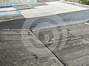 Asbestos ceiling at Jakarta in the afternoon time