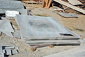 Asbestos cement wallboard