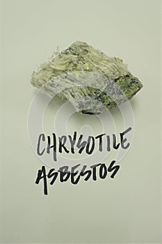 Asbestos chrysotile labeled