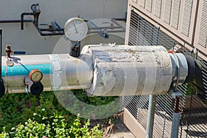 Asbestos pipe insulation on AC unit