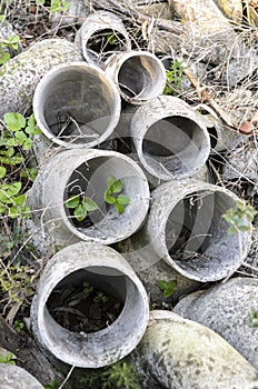 Asbestos pipes abandoned photo