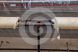 Asbestos removal of heating insulation